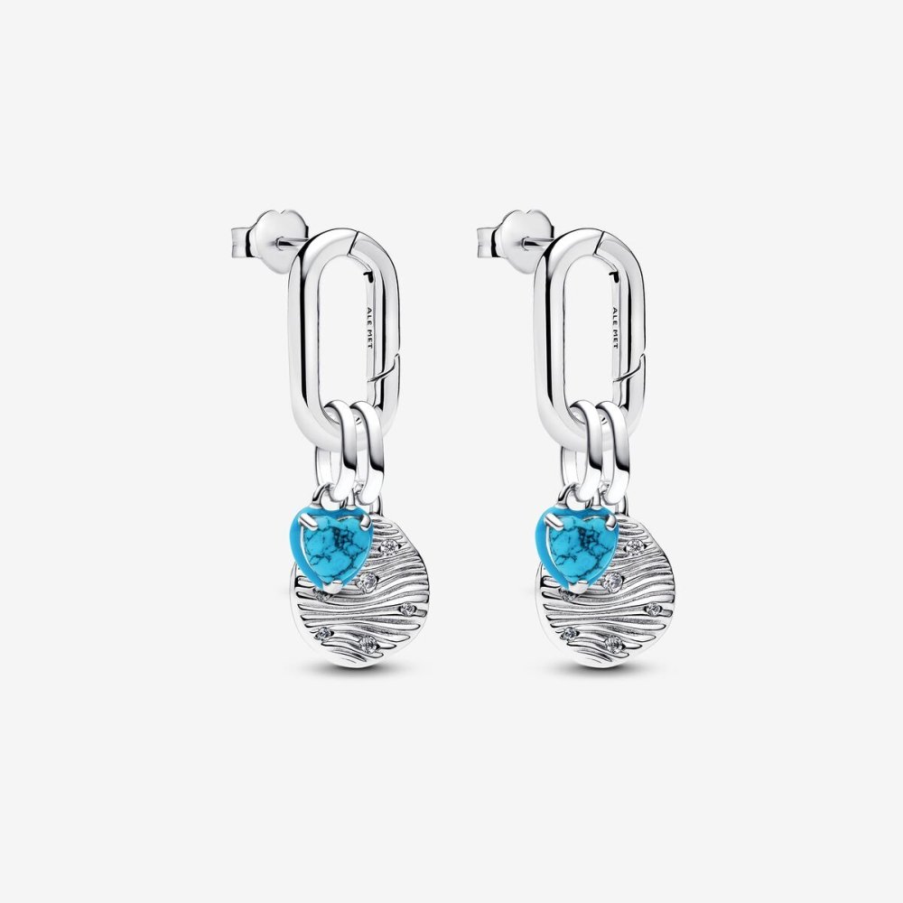 Pandora Tidal Wave Charm Earrings