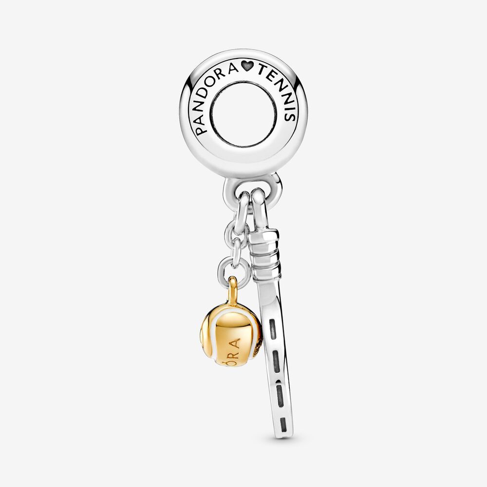 PANDORA Shine & 925 Tennis Racket & Ball Charm Pendant