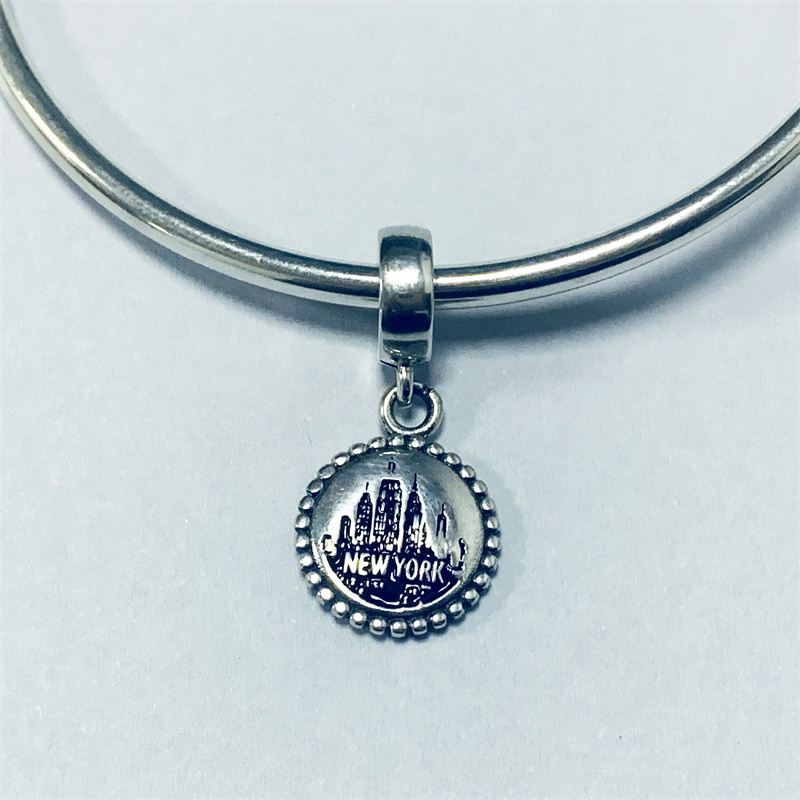 Silver Pandora Retired YORK NY City Dangle Charm