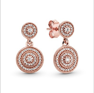 Pandora ROSE Radiant Elegance Drop Earrings S925