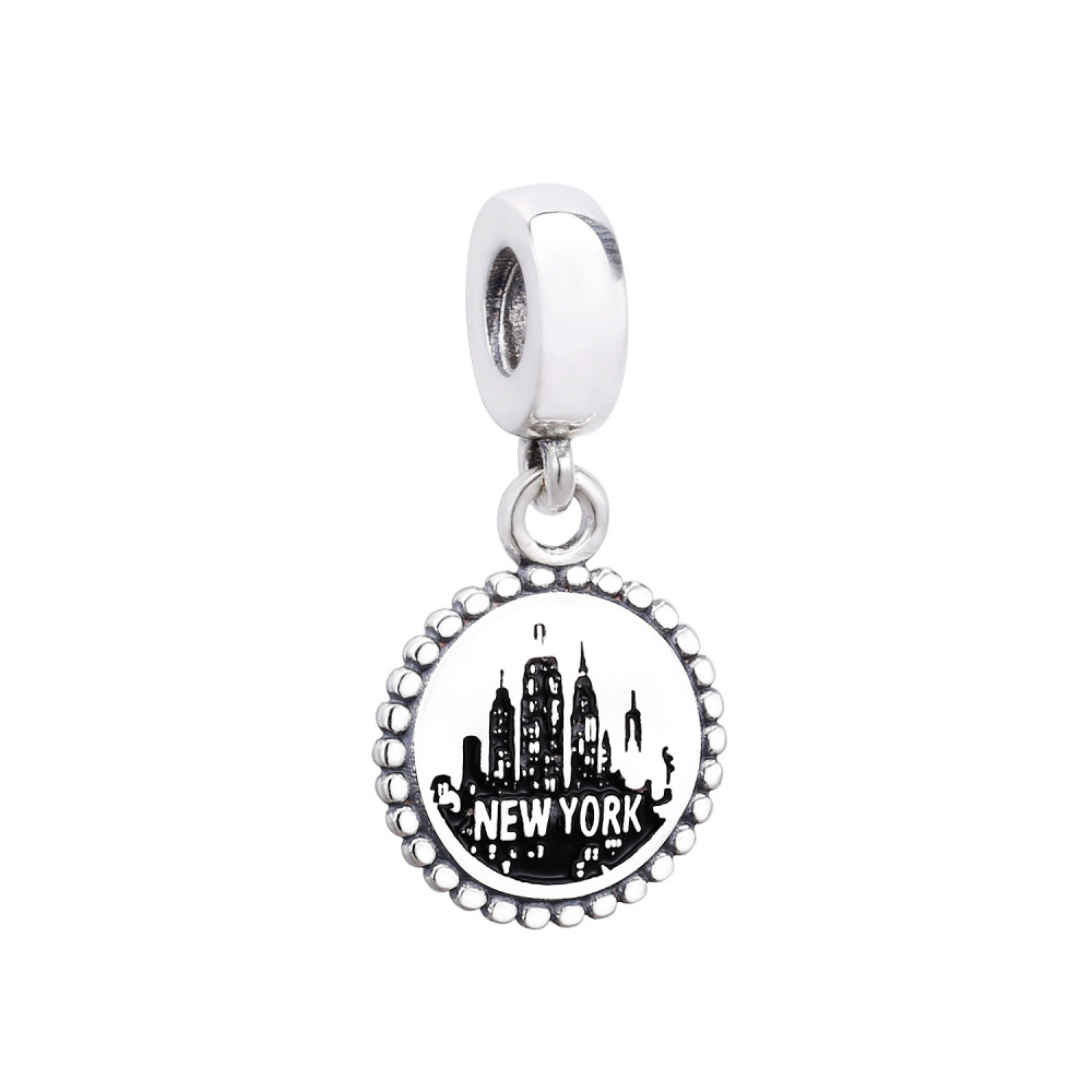 Silver Pandora Retired YORK NY City Dangle Charm