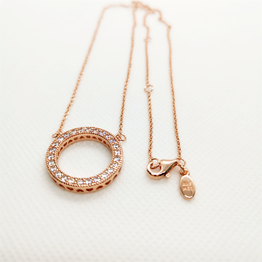 Pandora ROSE CIRCLE OF SPARKLE NECKLACE -45CM