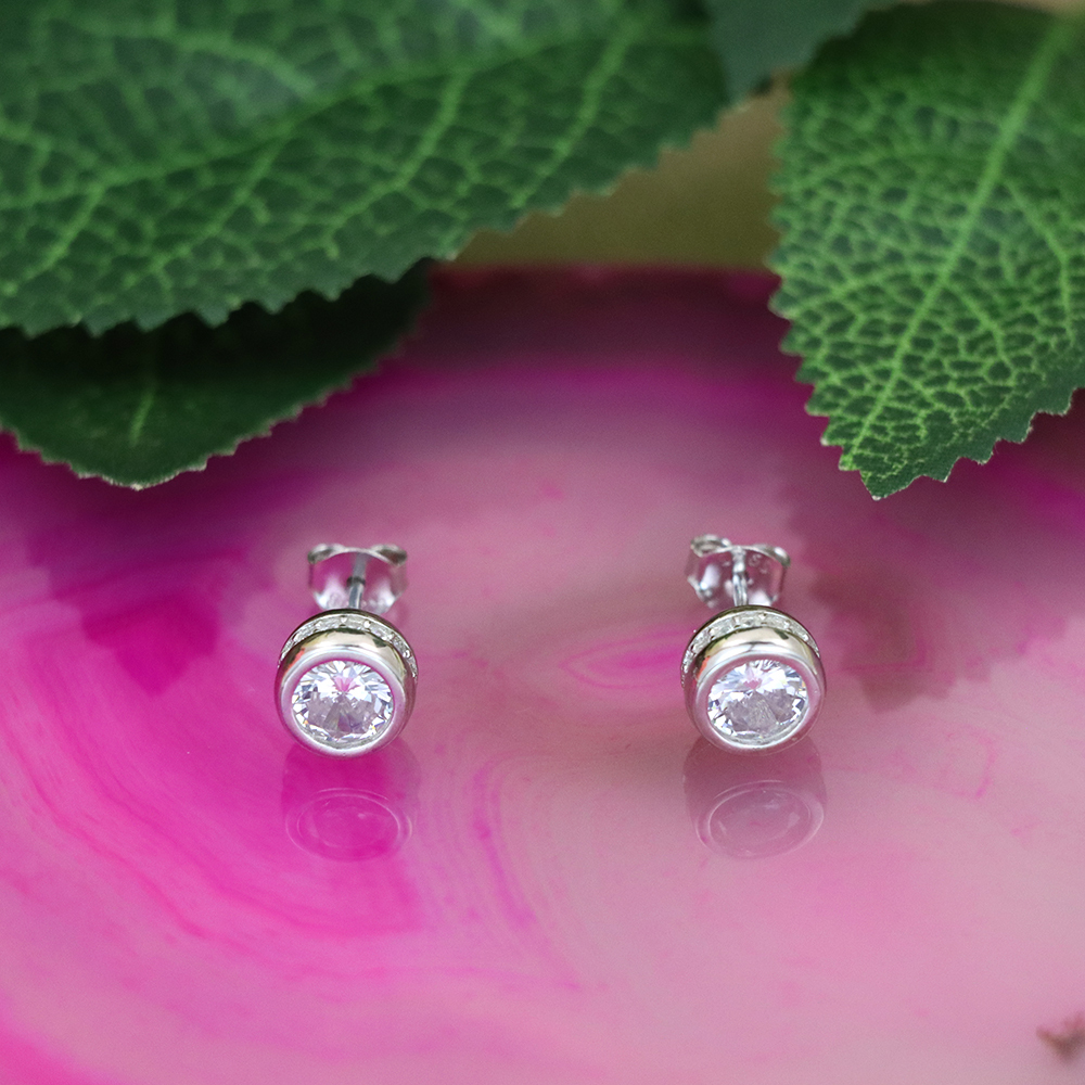 S925 Sterling Silver Bubble Stud Earrings for Women