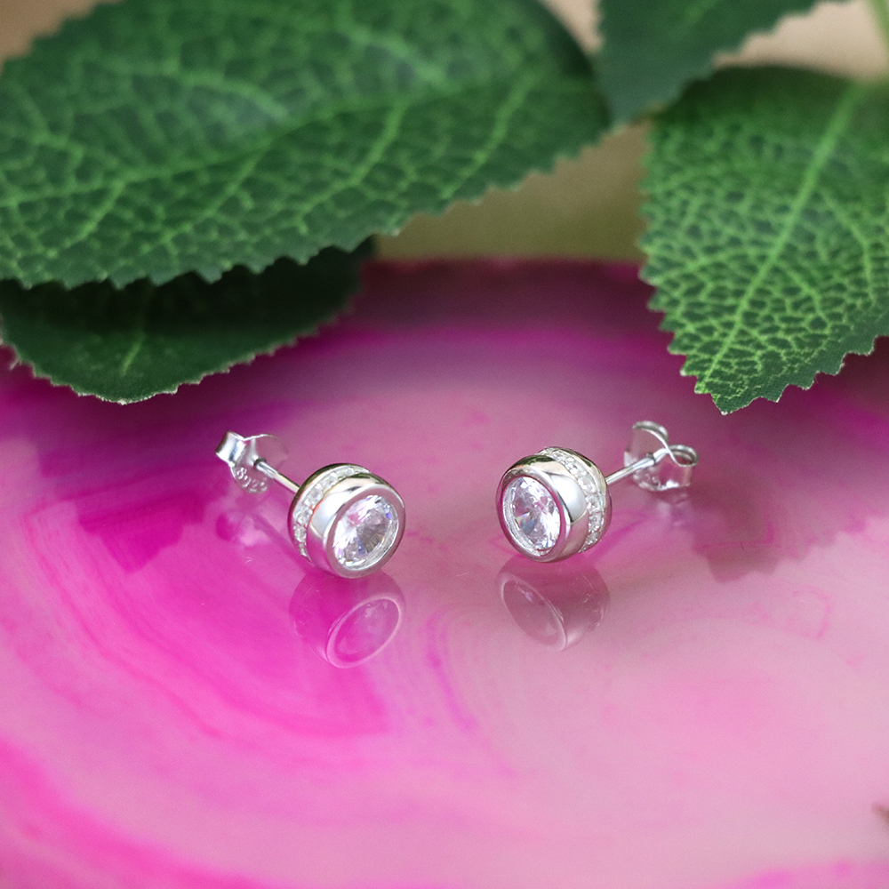 S925 Sterling Silver Bubble Stud Earrings for Women