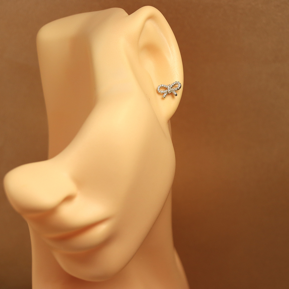 S925 Sterling Silver Micro-Paved Zirconia Stud Earrings for Women