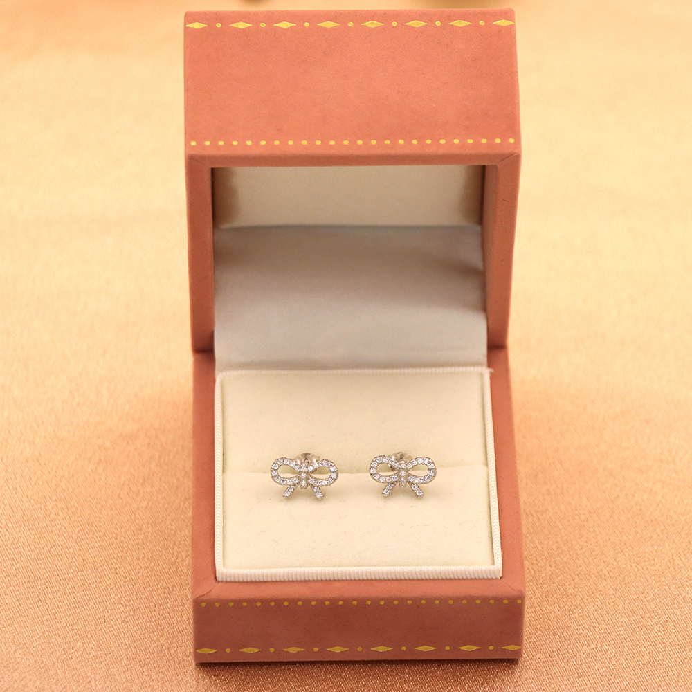 S925 Sterling Silver Micro-Paved Zirconia Stud Earrings for Women