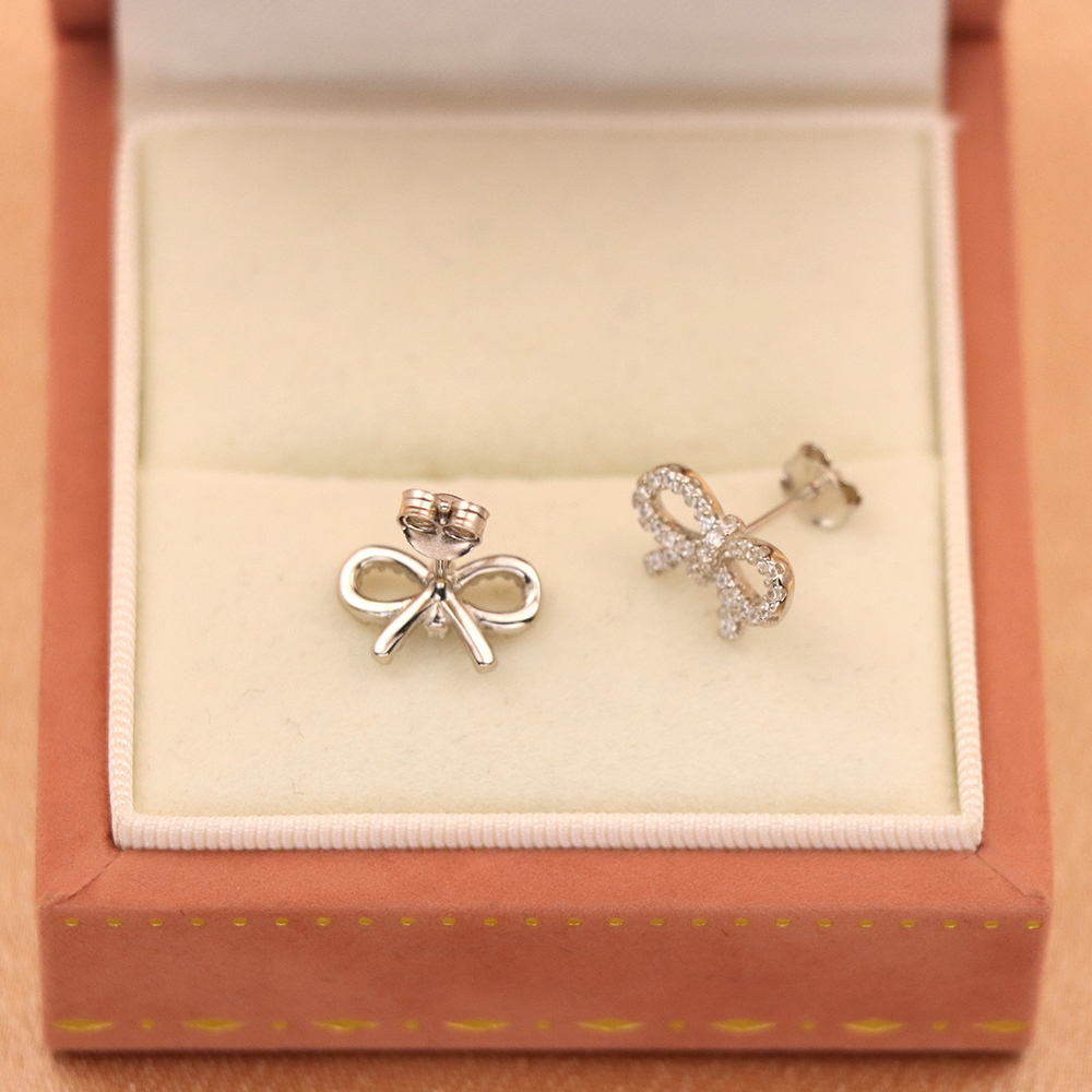 S925 Sterling Silver Micro-Paved Zirconia Stud Earrings for Women