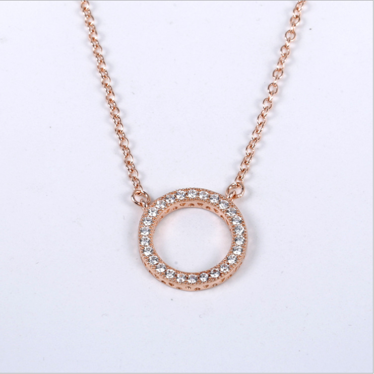 Pandora ROSE CIRCLE OF SPARKLE NECKLACE -45CM