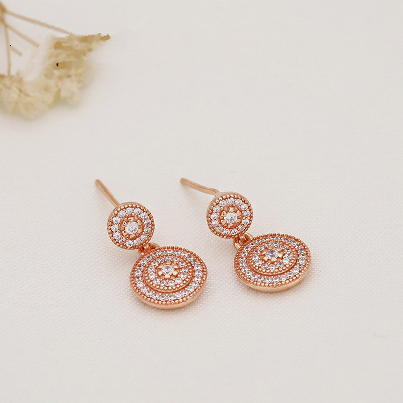 Pandora ROSE Radiant Elegance Drop Earrings S925