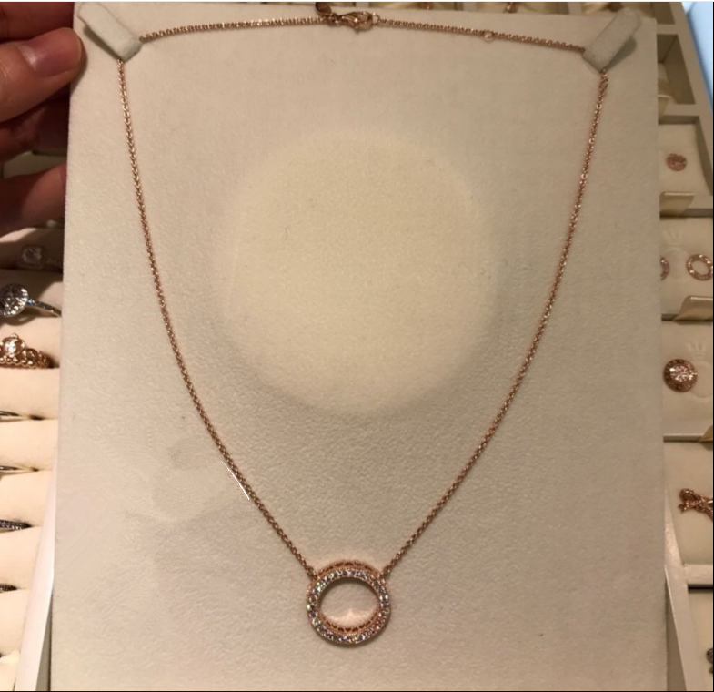 Pandora ROSE CIRCLE OF SPARKLE NECKLACE -45CM