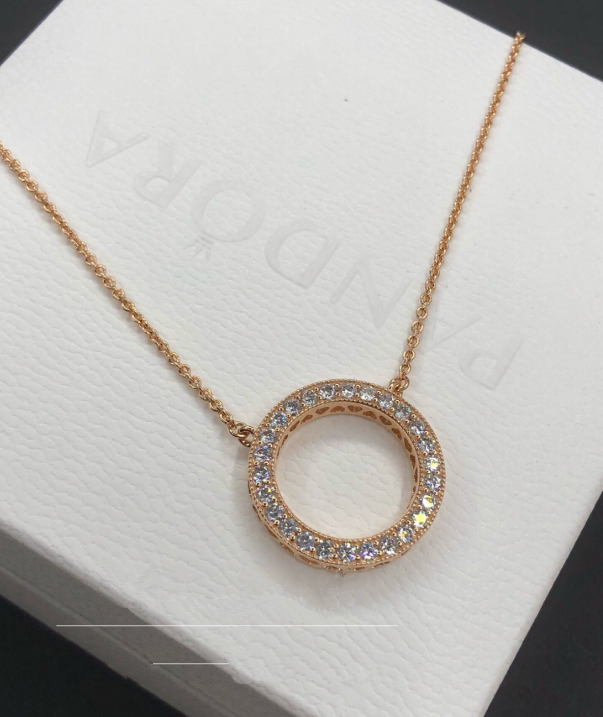 Pandora ROSE CIRCLE OF SPARKLE NECKLACE -45CM