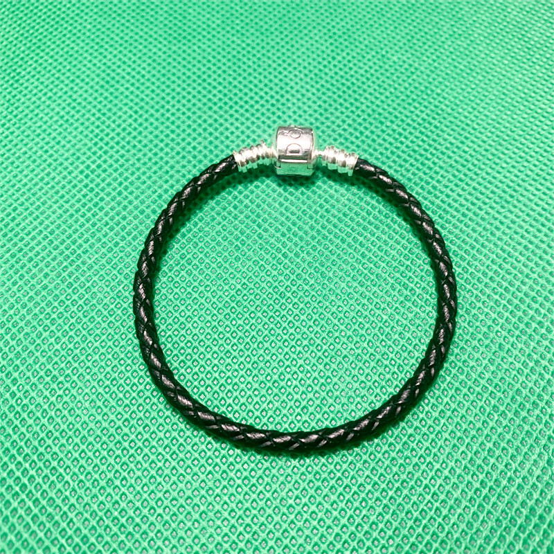 Pandora BRACELET DOUBLE BRAIDED LEATHER BLACK