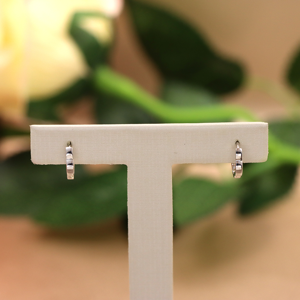 925 sterling silver floral hoop earrings