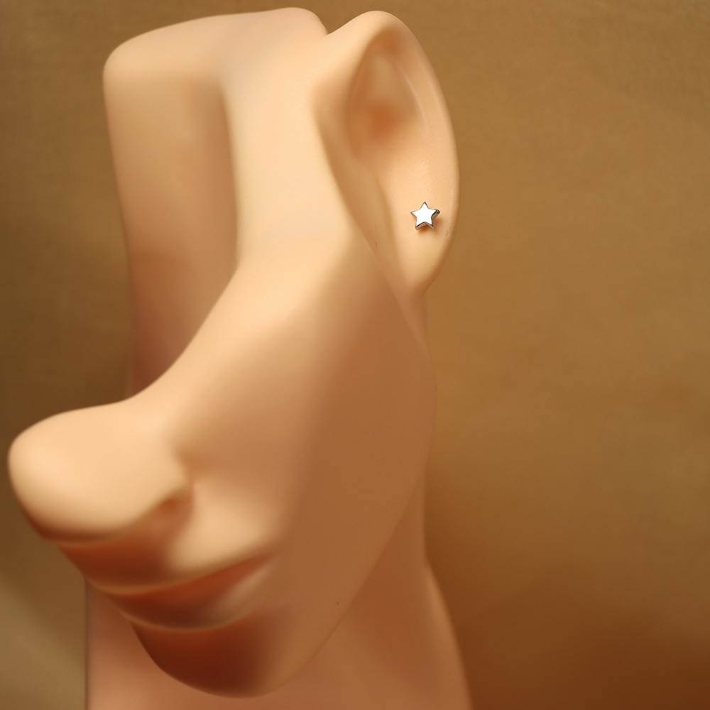 S925 Sterling Silver Star Stud Earrings for Women - Minimalist Cute Star Earrings