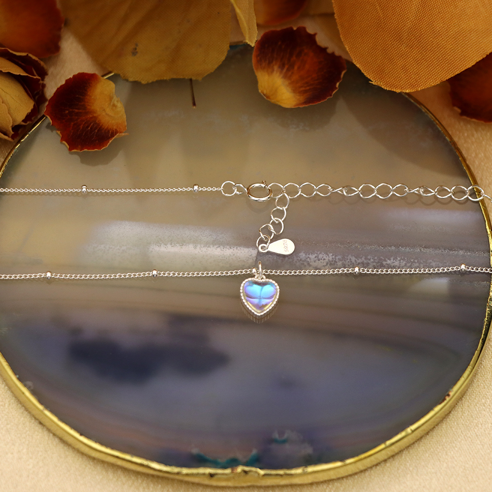 S925 sterling silver set with small cute animal necklace