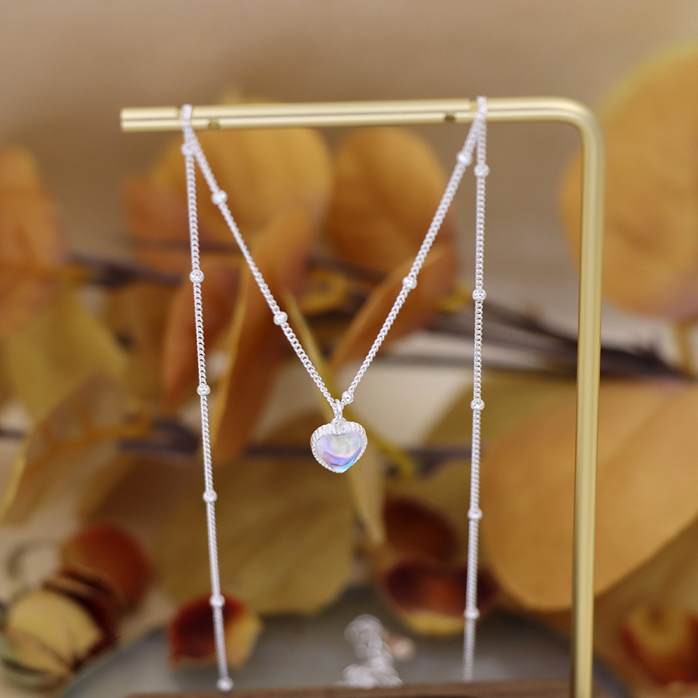 S925 sterling silver set with small cute animal necklace