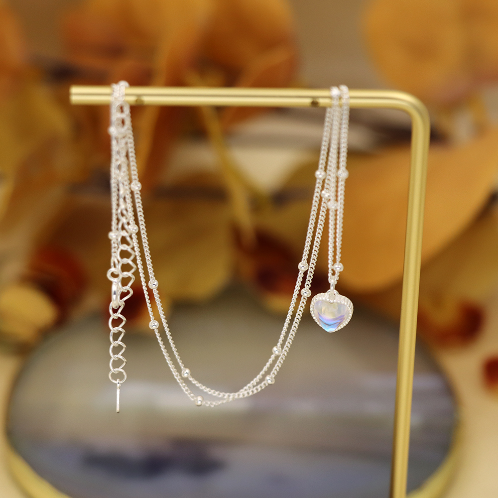 S925 sterling silver set with small cute animal necklace