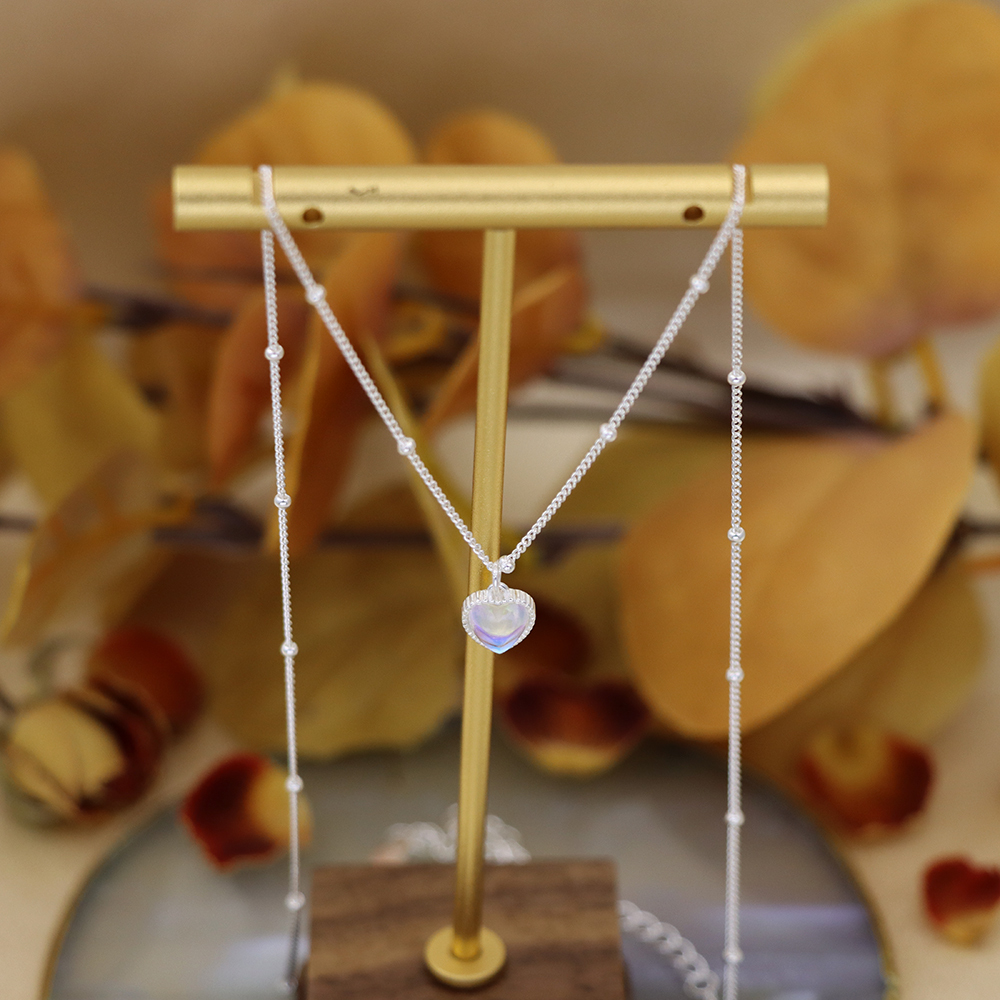 S925 sterling silver set with small cute animal necklace