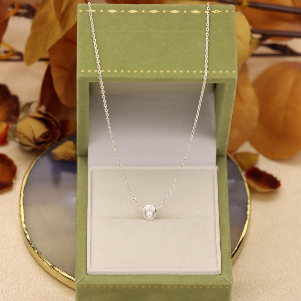 S925 sterling silver round pearl cat-eye sparkling transfer pearl necklace for ladies