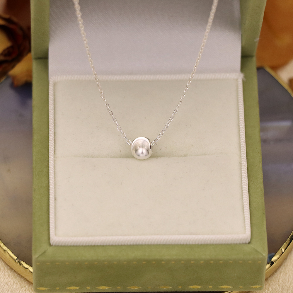 S925 sterling silver round pearl cat-eye sparkling transfer pearl necklace for ladies