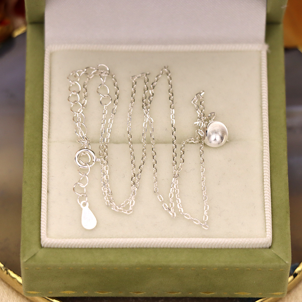 S925 sterling silver round pearl cat-eye sparkling transfer pearl necklace for ladies