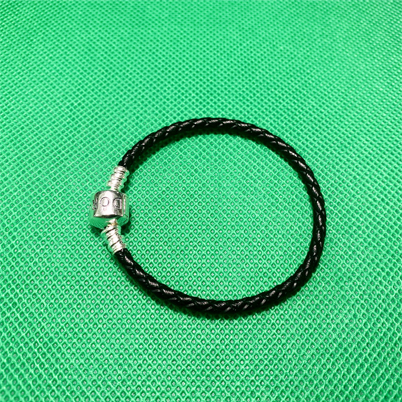 Pandora BRACELET DOUBLE BRAIDED LEATHER BLACK