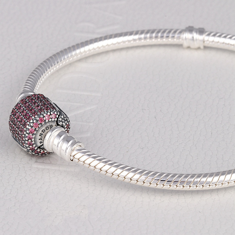 Pandora S925 Bracelet Signature Clasp Fancy Red