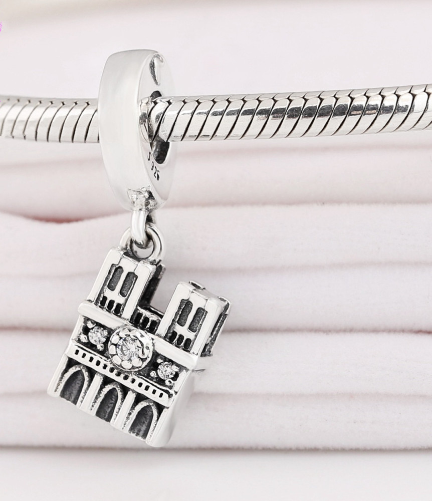 Pandora Charm Sterling Silver ALE S925 NOTRE DAME DANGLE