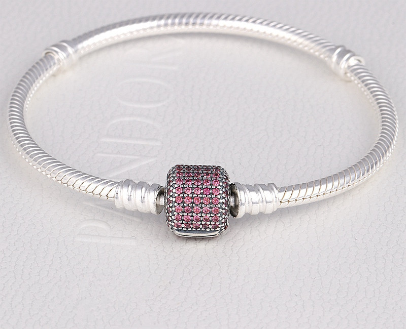 Pandora S925 Bracelet Signature Clasp Fancy Red