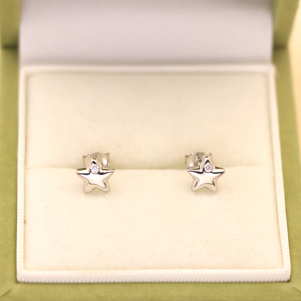 S925 Sterling Silver Mini Star Stud Earrings