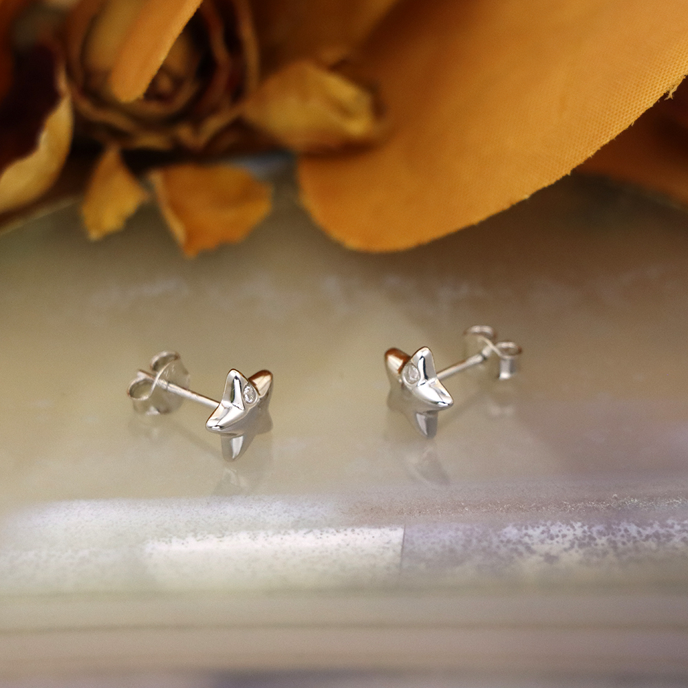 S925 Sterling Silver Mini Star Stud Earrings