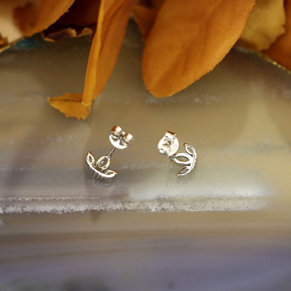S925 Sterling Silver Crown Stud Earrings