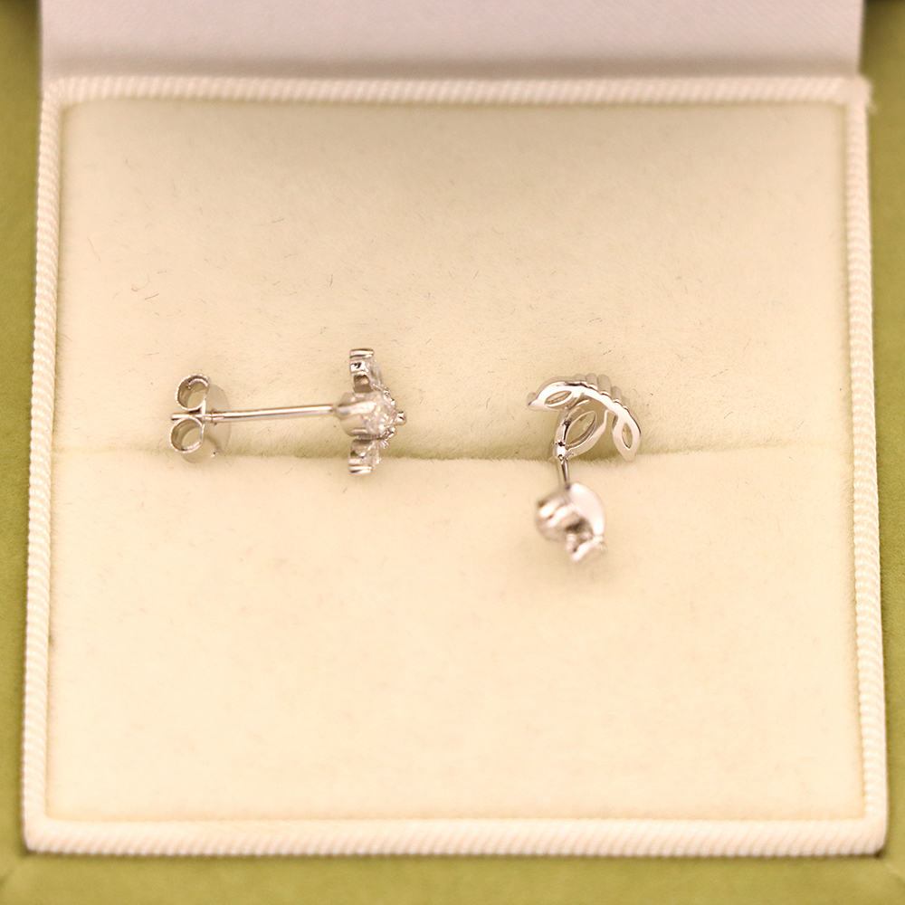S925 Sterling Silver Crown Stud Earrings
