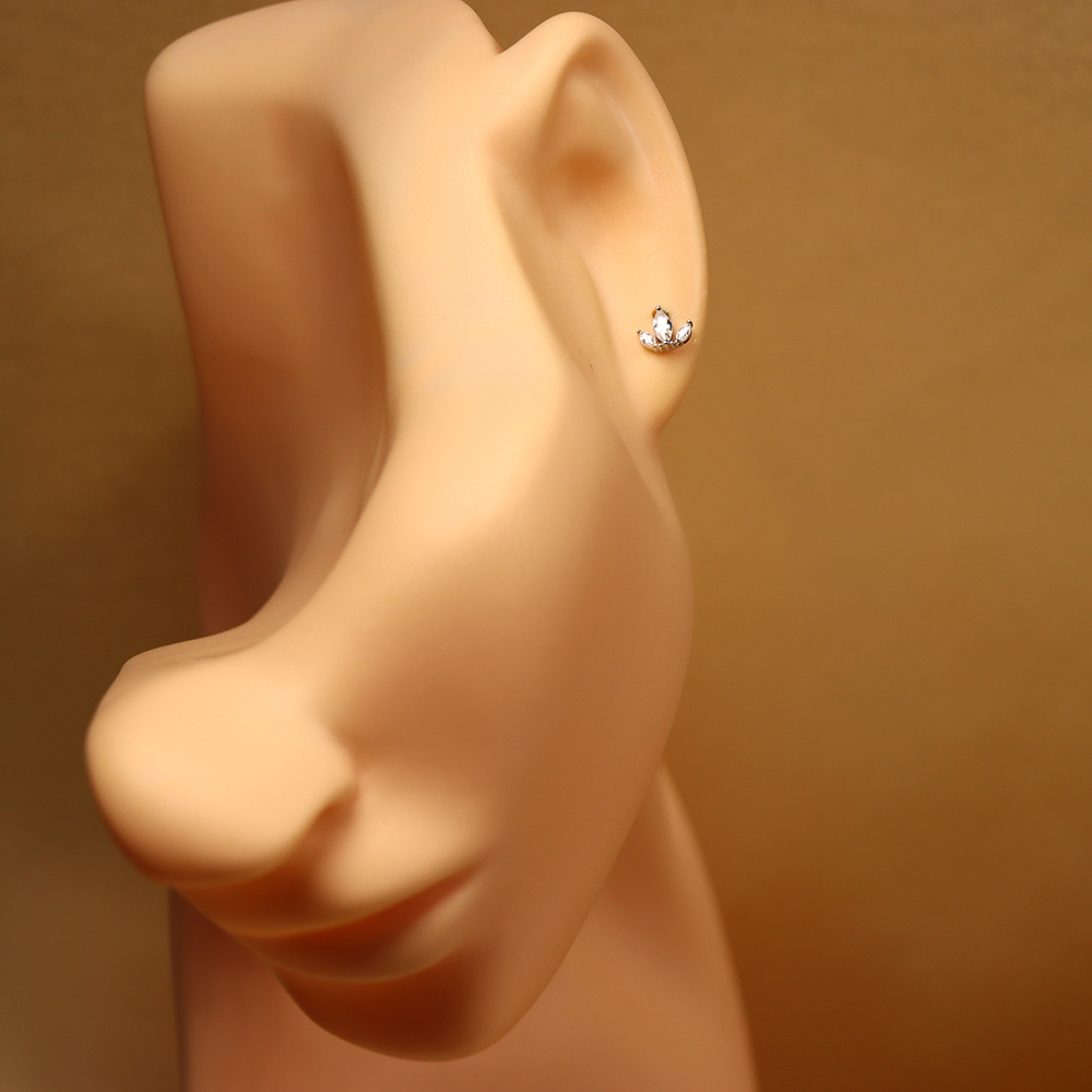 S925 Sterling Silver Crown Stud Earrings