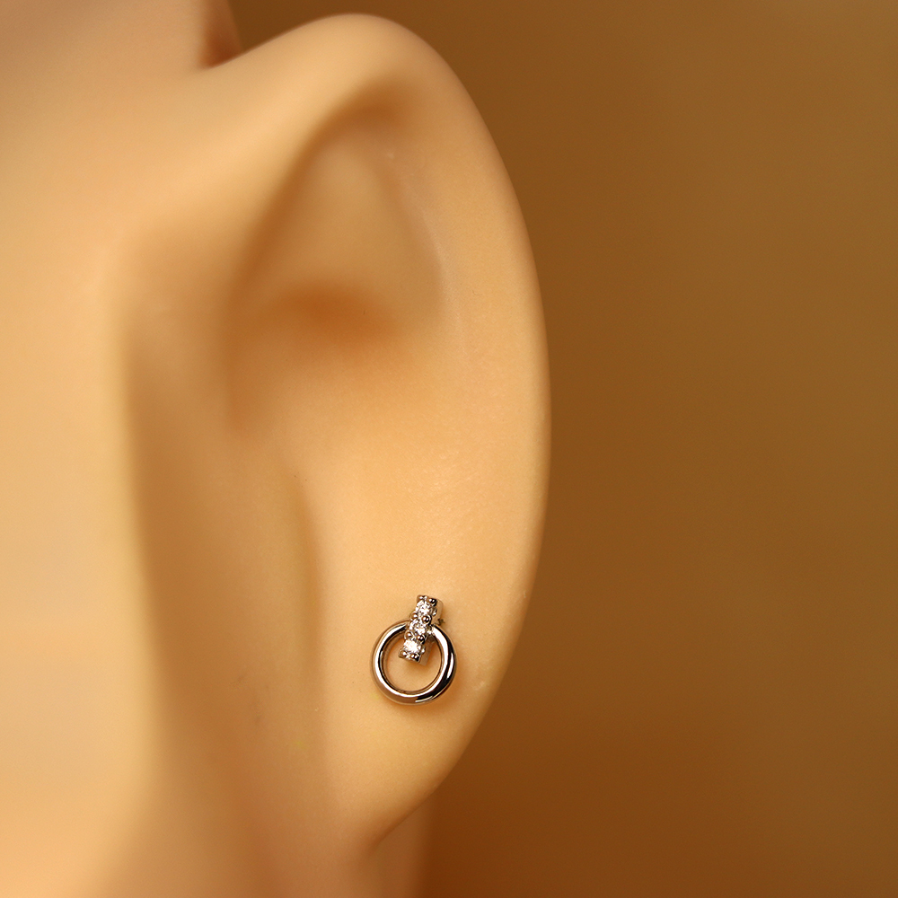 S925 Sterling Silver Diamond-Studded Earrings - Valentine's Day Gift