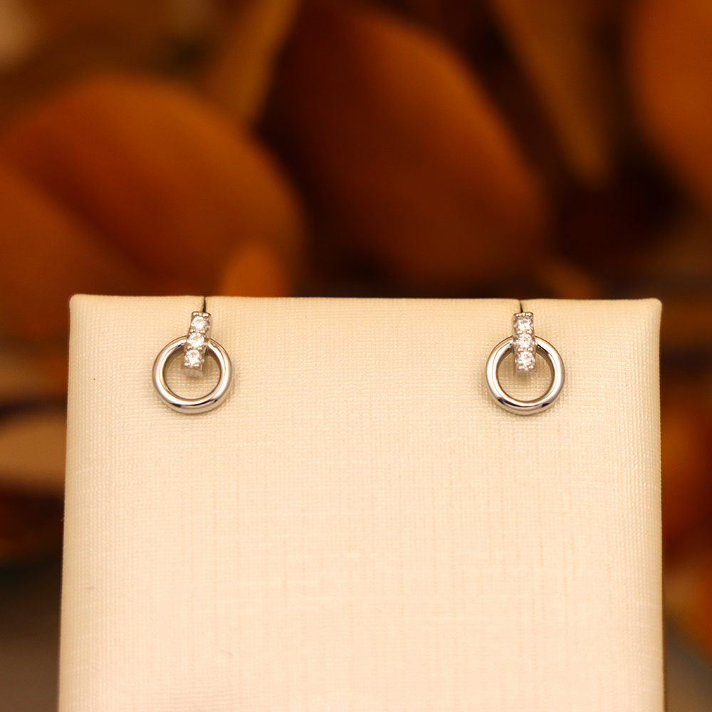 S925 Sterling Silver Diamond-Studded Earrings - Valentine's Day Gift