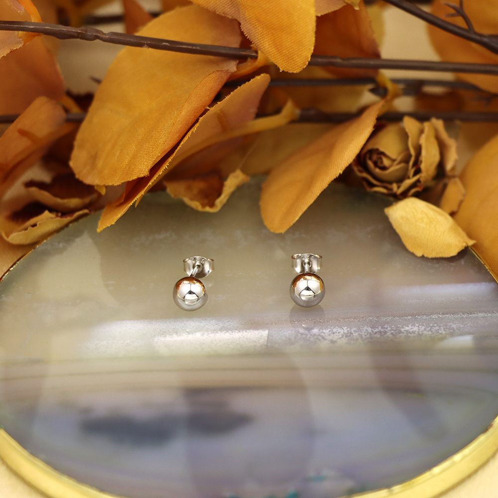 S925 Sterling Silver Bubble Stud Earrings for Women