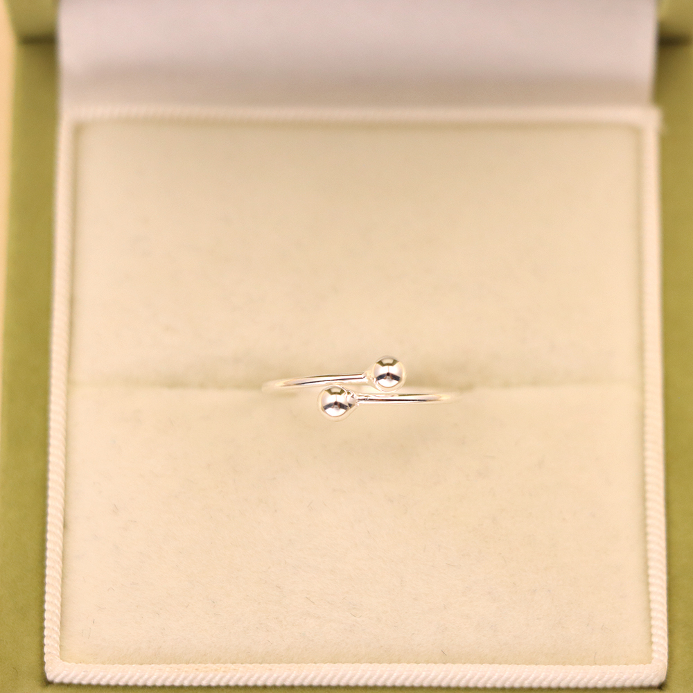 Solid 925 Sterling Silver Toe Ring Ball Design Ladies