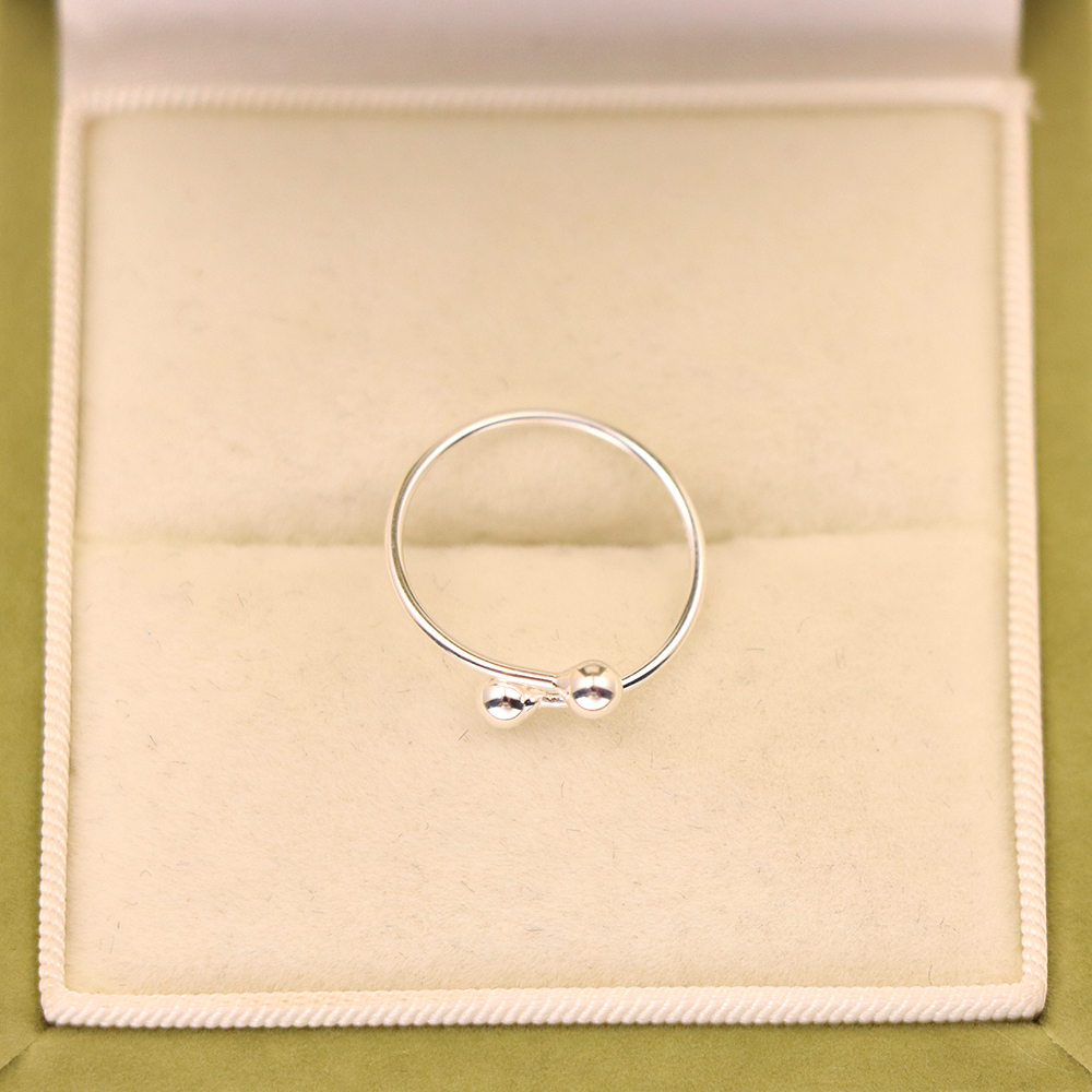 Solid 925 Sterling Silver Toe Ring Ball Design Ladies