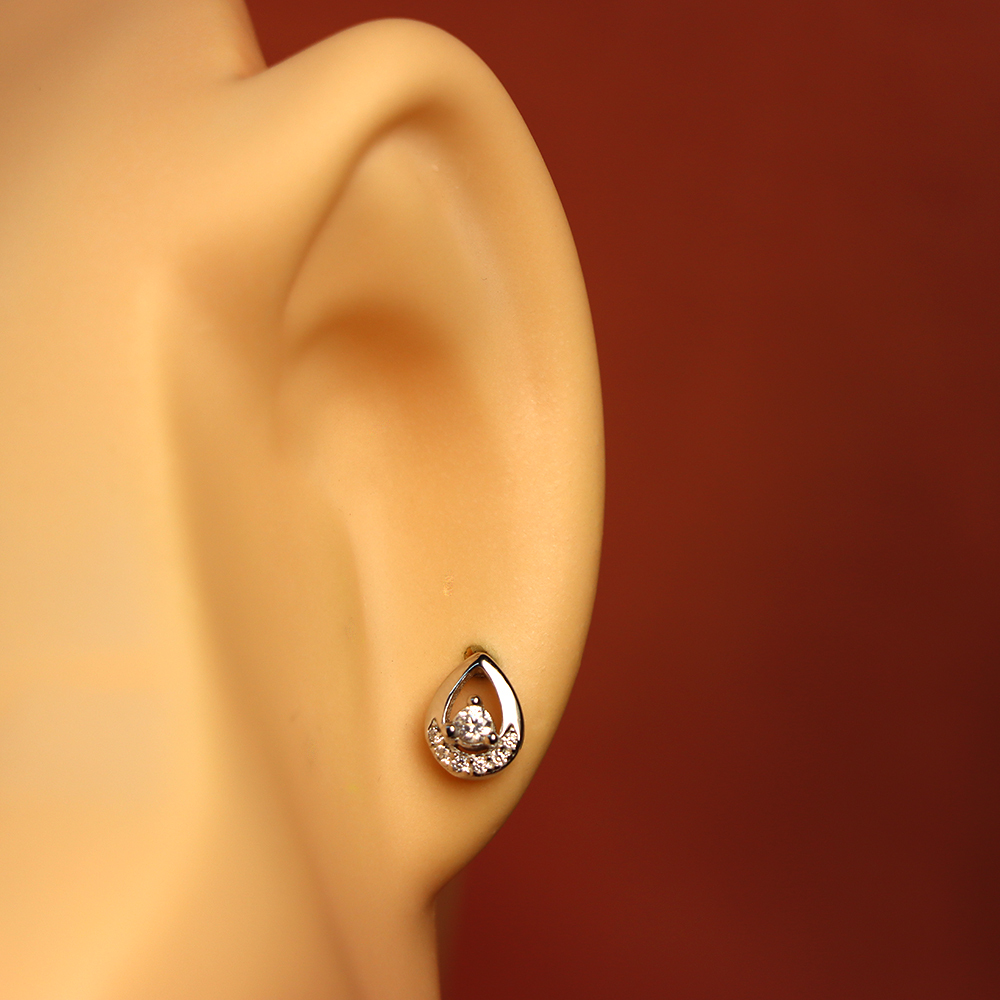S925 Sterling Silver Drop - shaped Earrings