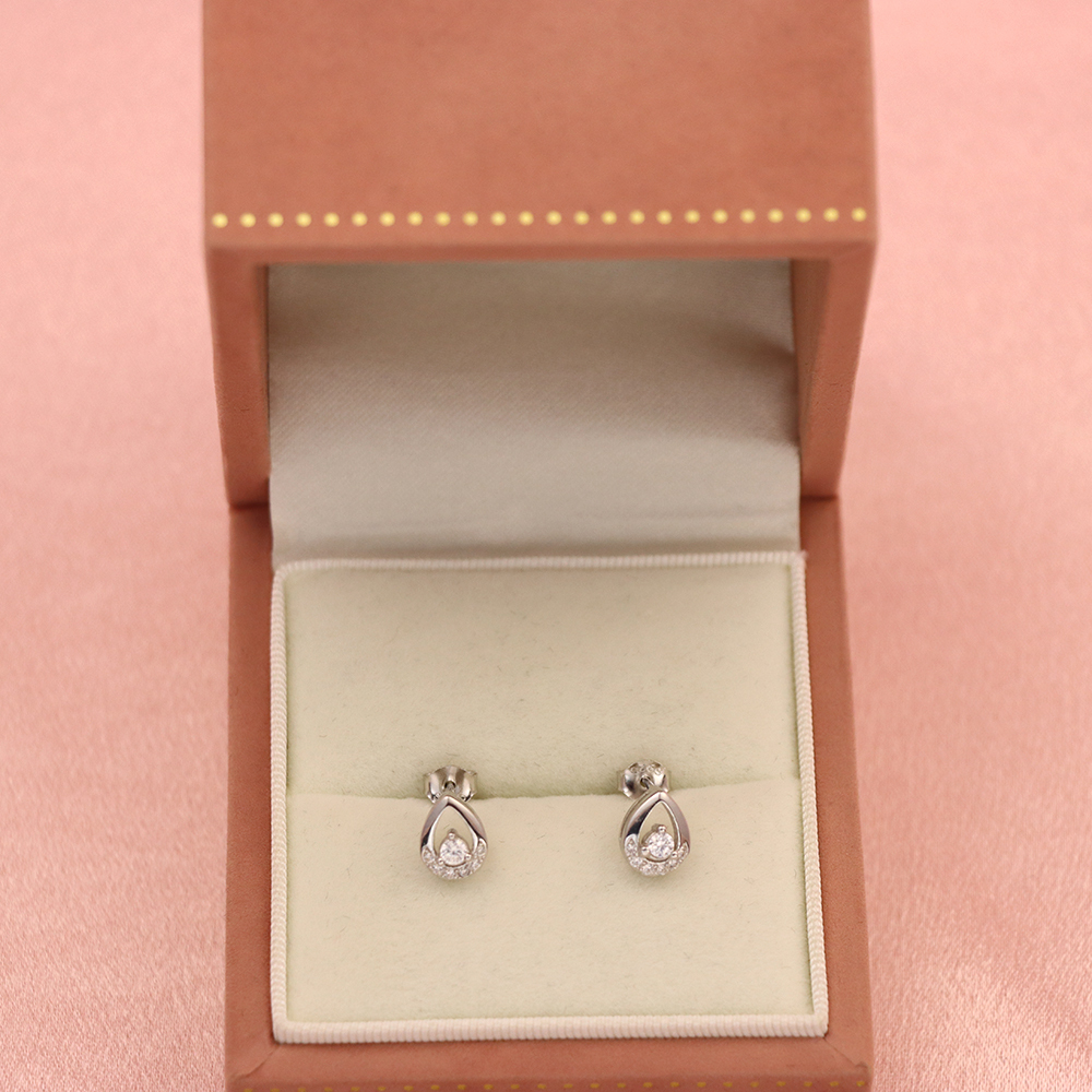 S925 Sterling Silver Drop - shaped Earrings