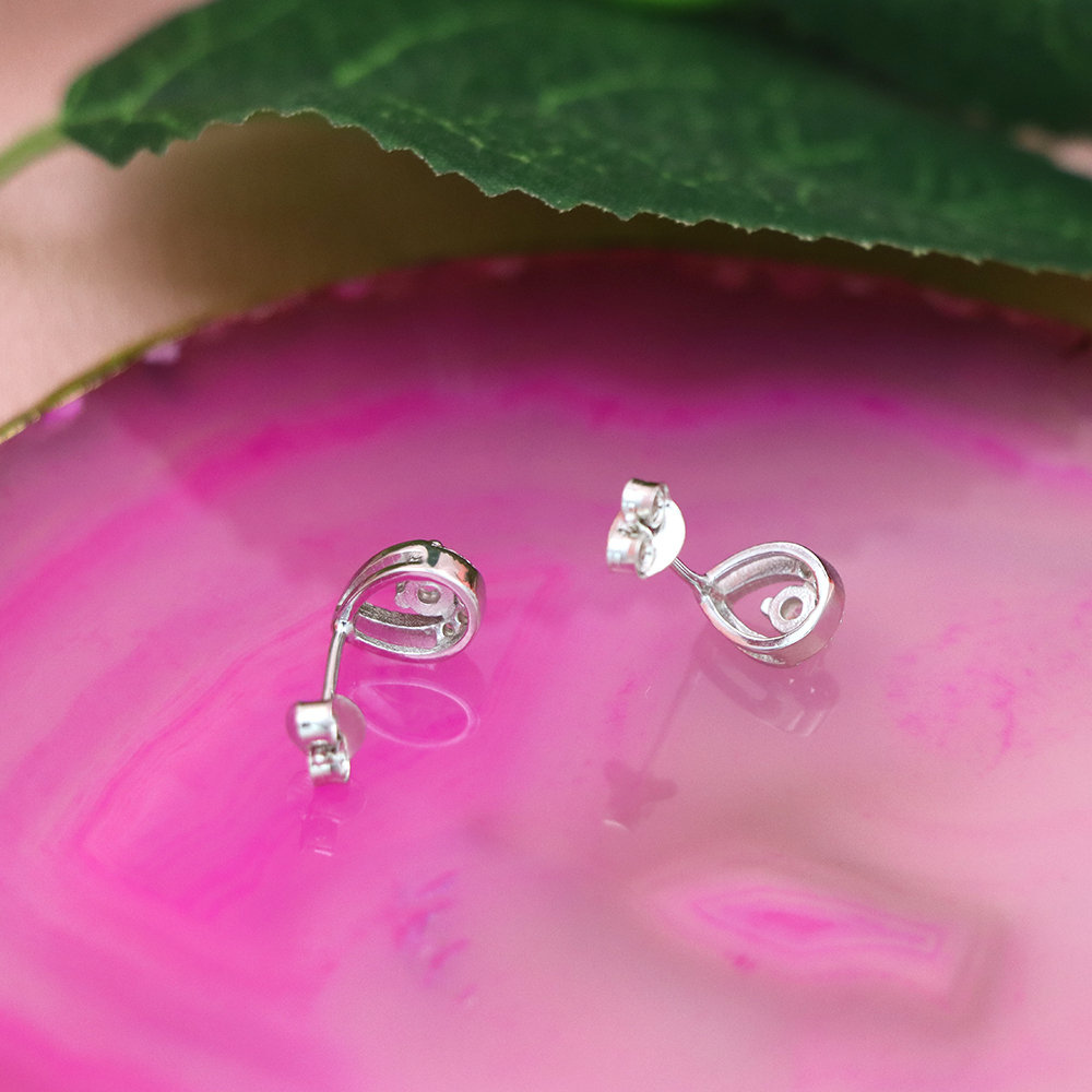 S925 Sterling Silver Drop - shaped Earrings