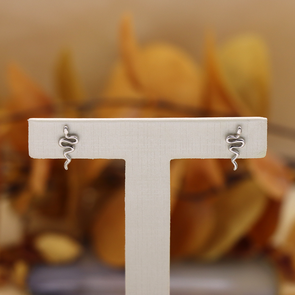 S925 Sterling Silver Individualistic Snake-shaped Earrings