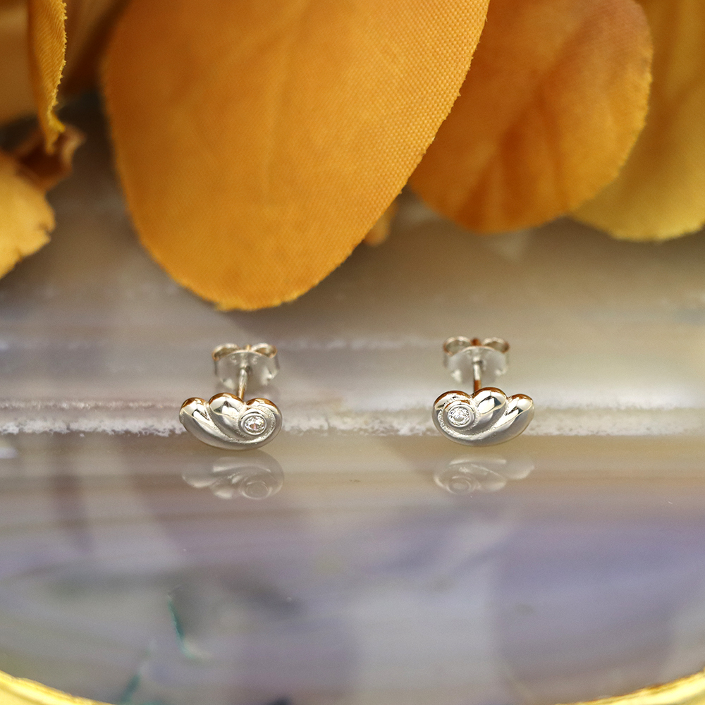 S925 Sterling Silver Mini Angel Wing Earrings