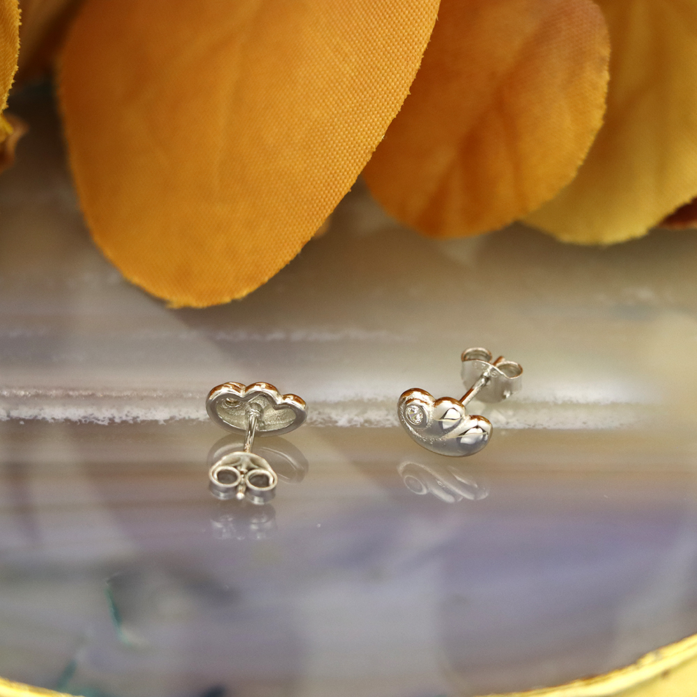 S925 Sterling Silver Mini Angel Wing Earrings
