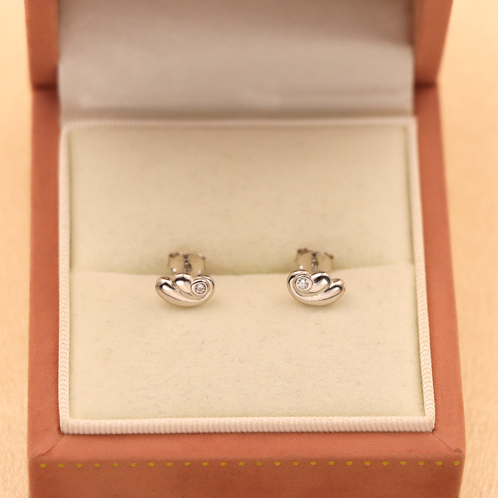 S925 Sterling Silver Mini Angel Wing Earrings