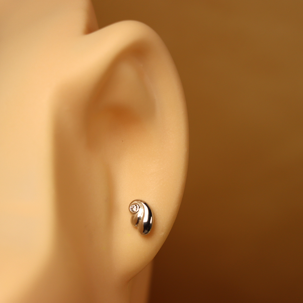 S925 Sterling Silver Mini Angel Wing Earrings