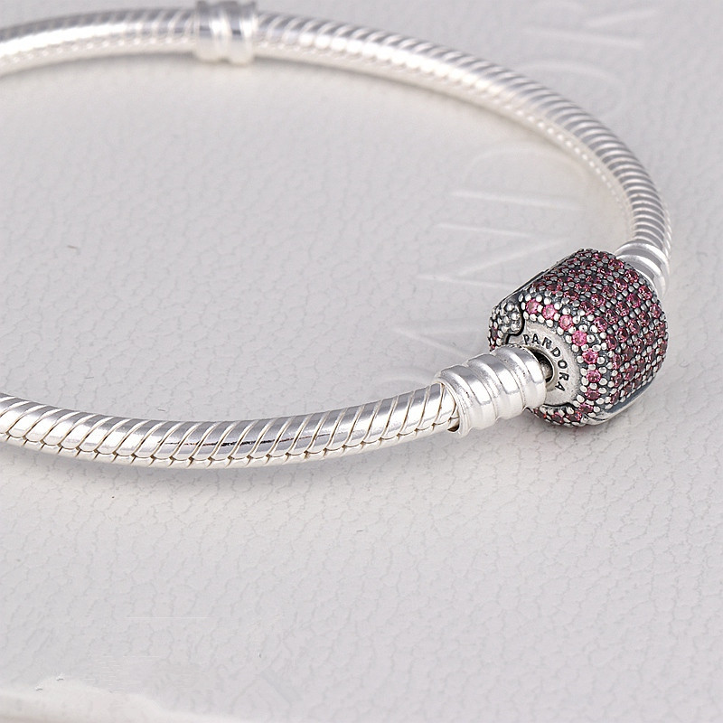 Pandora S925 Bracelet Signature Clasp Fancy Red