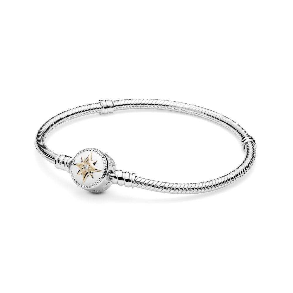 Pandora S925 Silver Sun Star sterling silver snakesbone chain