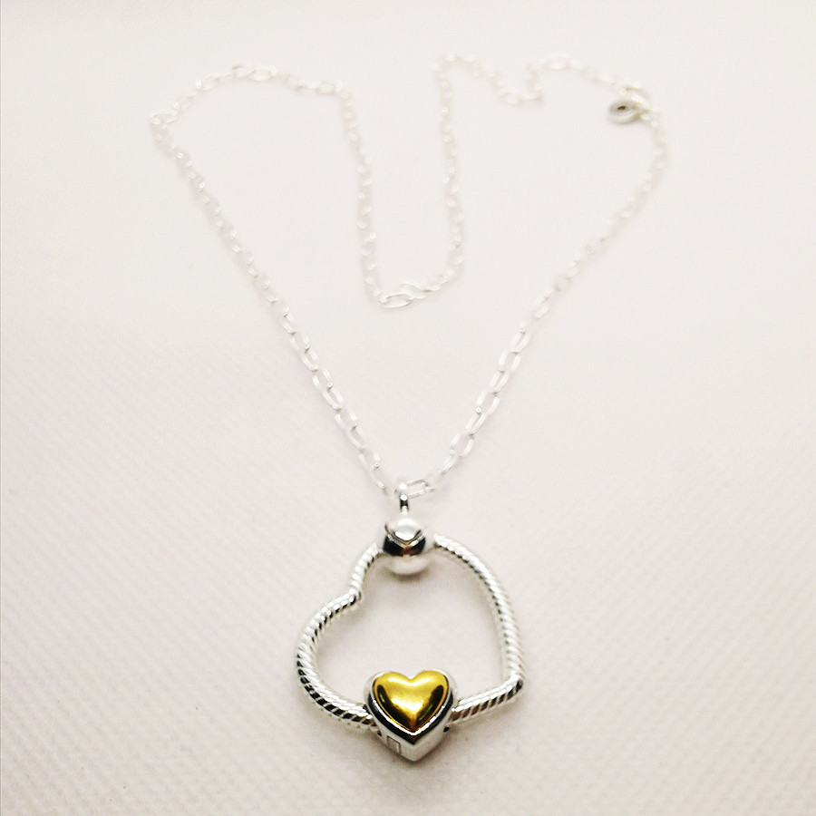 Pandora necklace silver S925 heart 'O' Pendant